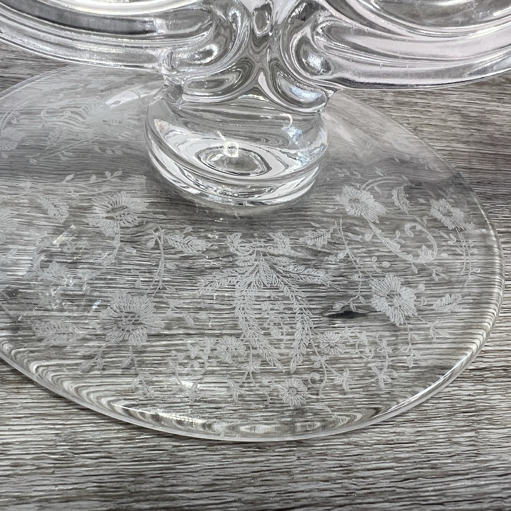 New Martinsville Viking Glass Prelude Double Stick Branch Candle Holder - Picture 7 of 8